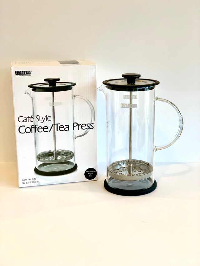 FORLIFE Design Cafe Style Small Glass Coffee / Tea Press 16 oz